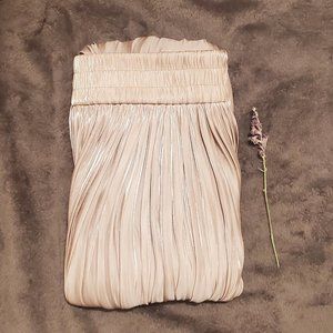 (New - Never Worn) Kate Spade New York Gold Lamé Pleated Midi Skirt